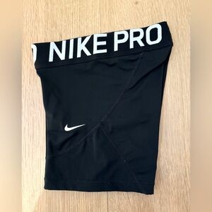 5” Nike Pro shorts, size XS, Black with white accents